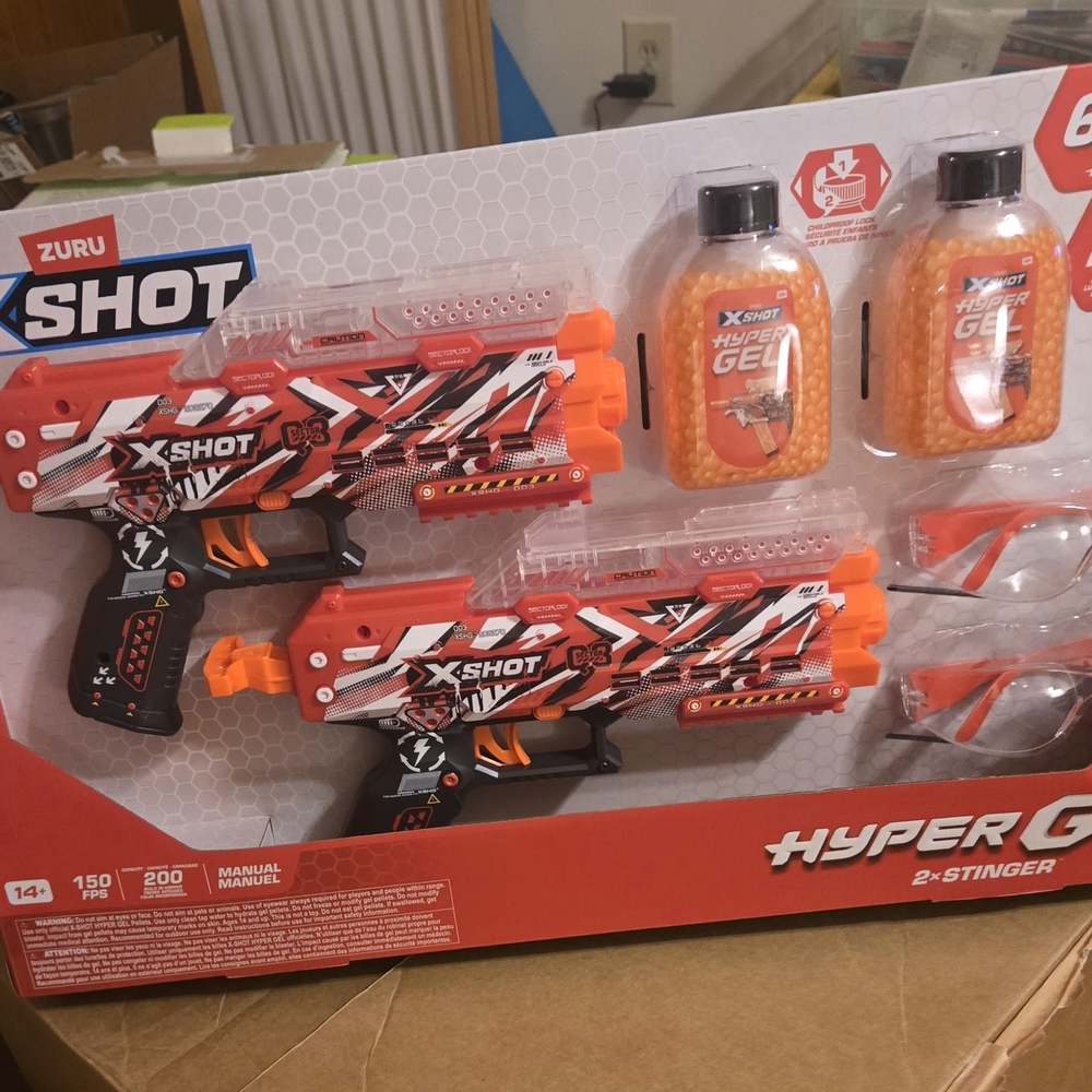 Zuru X-Shot Hyper Gel Blaster Set - Red and Orange